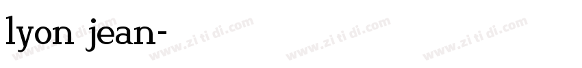 lyon jean字体转换